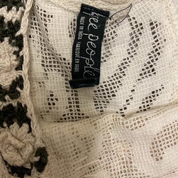 FREE PEOPLE cream crochet eyelet lace top - Picture 5 of 7